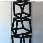 Balancing act. Sculpture made out of mild steel