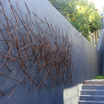 Sculpture made from mild steel bars. Camps Bay. South Africa