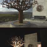 Sculptural tree made from mild steel for the wine farm in Waterkloof, Somerset West, South Africa.