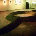 Installation made from freshly cut grass as part of an exhibition in the Johannes Stegmann Art Gallery, University of the Orange Free State, Bloemfontein, South Africa.